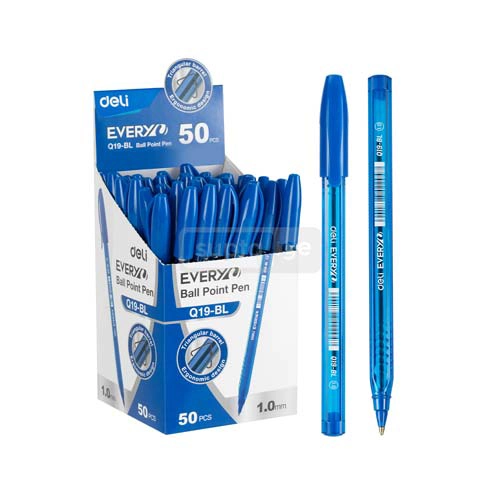 DELI Ball Point Pen with 1,0mm Bullet Tip G19-BL 1*25pcs